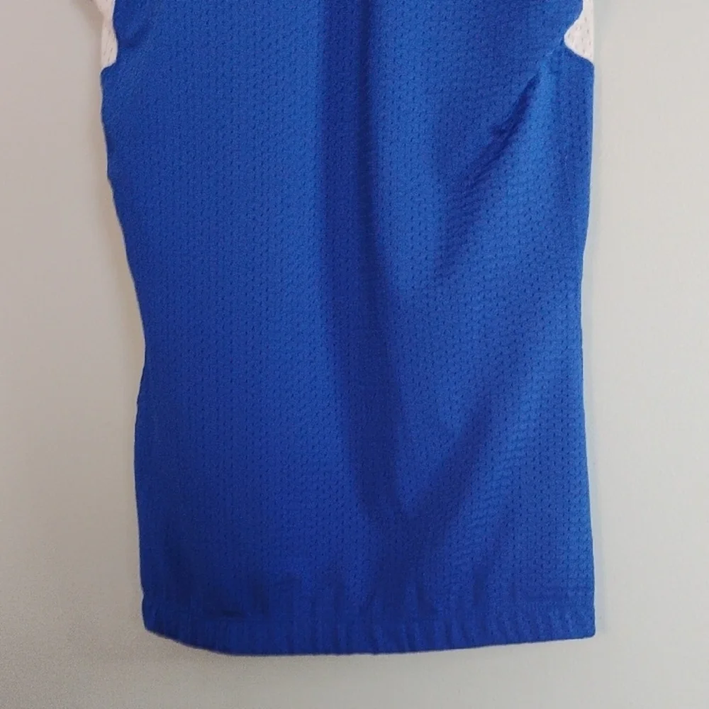 Adidas Football Blue White Performance Jersey Athletic Sporty Activewear Size M